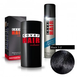 Cover Hair Volume hajdúsító, 30 g, fekete + kötést erősítő spray