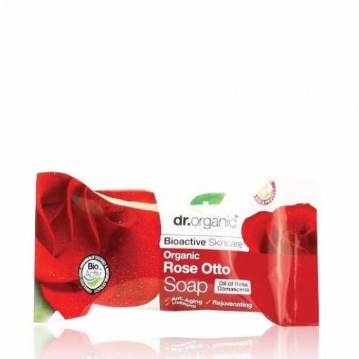 Dr. Organic szappan bio damaszkuszi rózsával, 100 g