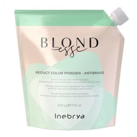 Inebrya Blondesse Reduct Color Antibrass zöld szőkítőpor rezesedés ellen, 50 g