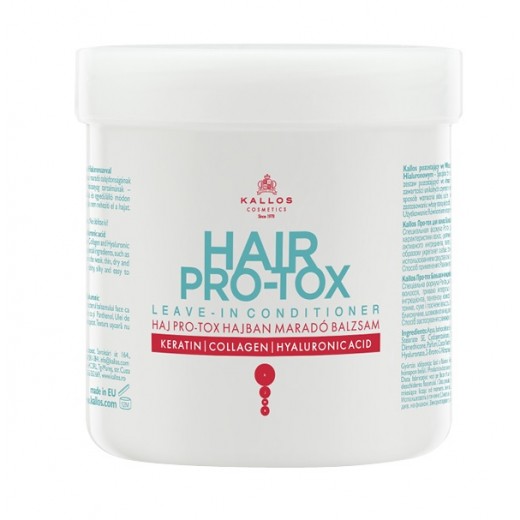 Kallos haj pro-tox hajban maradó balzsam keratinnal, kollagénnel és hialuronsavval, 250 ml
