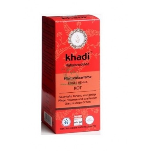 Khadi hajfesték por élénkvörös 100 henna, 100 g